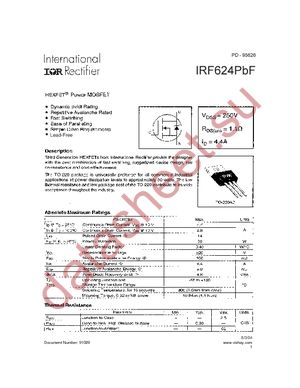 IRF624PBF datasheet  